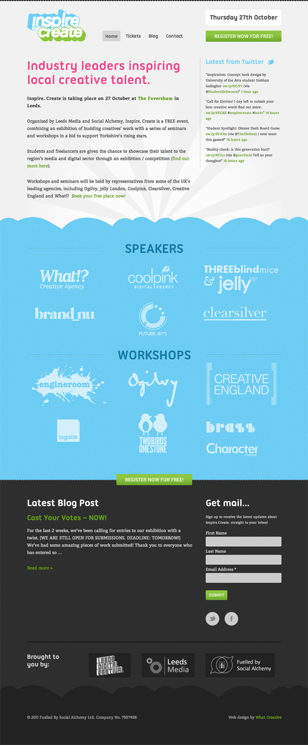 Inspire. Create. Leeds Website