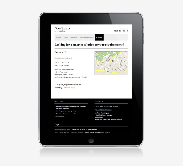 NowThink iPad website