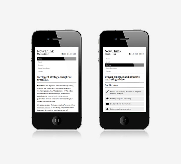 NowThink iPhone website