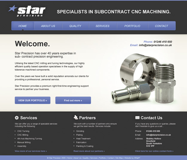 Star Precision website