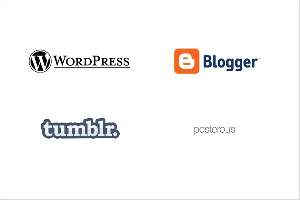 Wordpress, Blogger, Tumblr, Posterous